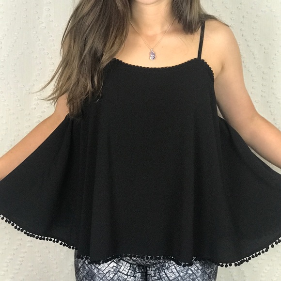 Umgee Tops - Umgee USA Black A-Line sleeveless Blouse Large